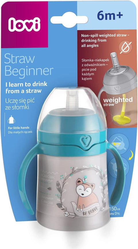 Lovi First cup with weighted straw (Indian Summer - 35/362), 150 Ml - 6m+