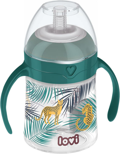 Lovi First cup with weighted straw (Jungle Vibes-35/366), 150 Ml - 6m+