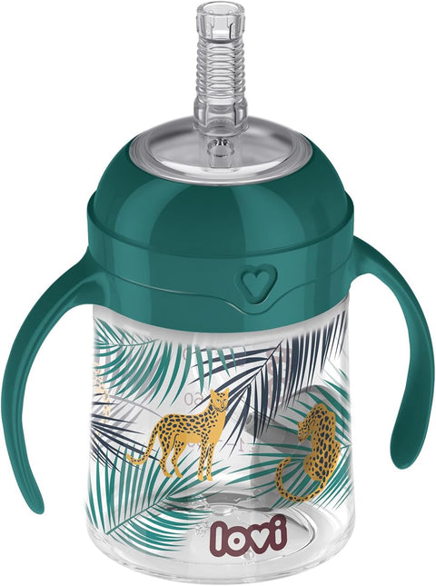 Lovi First cup with weighted straw (Jungle Vibes-35/366), 150 Ml - 6m+