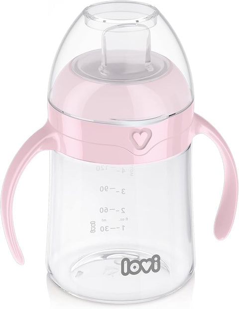 Lovi Easy Switch Cup with Spout For Beginers (Pink-35/353), 150 Ml - 6m+
