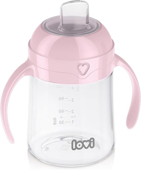 Lovi Easy Switch Cup with Spout For Beginers (Pink-35/353), 150 Ml - 6m+