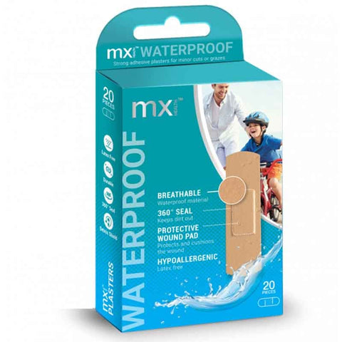 Mx Waterproof Beige Plasters 20 Pcs