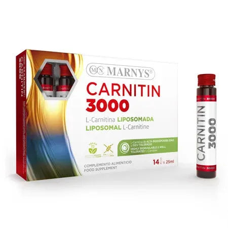 Marnys Carnitine 3000Mg 14 Vials, 25 ML/Vial