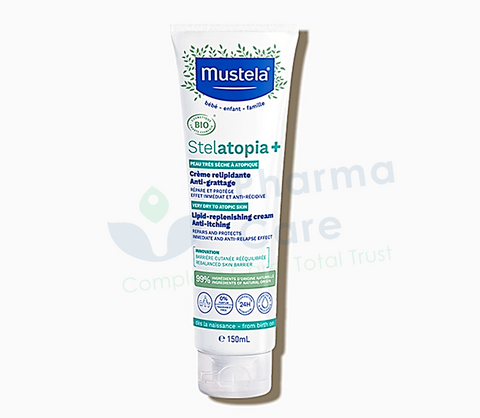 Mustela Stelatopia Plus Lipid-replenishing cream, anti-itching, certified organic, 150ML