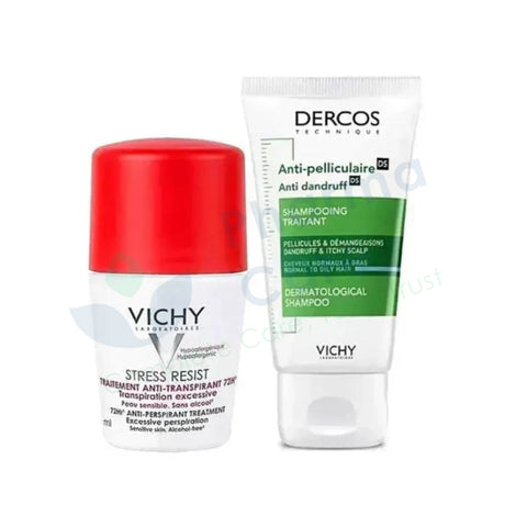 Vichy Deo Roll On Red + Dercos Shampoo 50Ml