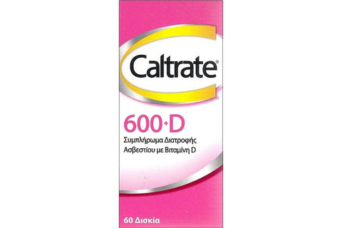 Caltrate 600/Vitamin D Tablet 60'S