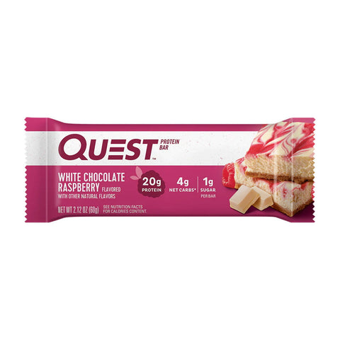 Quest Nutrition Protein Bar - White Chocolate & Rasberry, 60 Gm