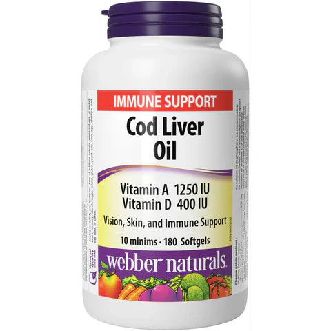 Webber Naturals Cod Liver Oil 180 cap