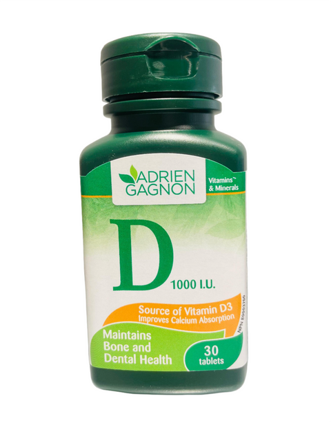 Adrien Gagnon Vitamin D Tablet 1000 I.U 30 Tab