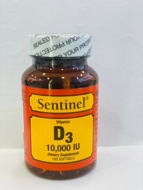 Sentinel Vitamin D3, 10,000 IU Capsule 100's