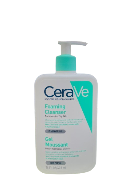 CeraVe Foaming Cleanser for Normal to Oily Skin with Hyaluronic Acid 473Ml