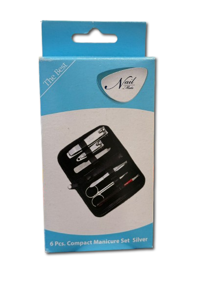 Nail Mate Compact Manicure 6pcs set silver