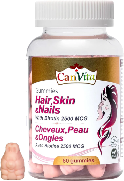 Canvita Hair, Skin and Nails Halal & Vegan Gummy 60 s