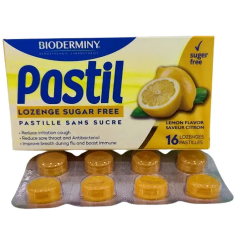 Pastil Lozenges Sugar Free Lemon 16s