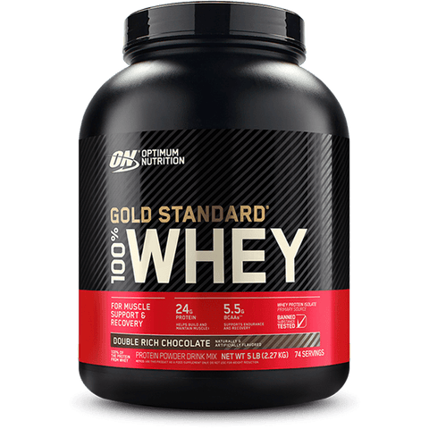 Optimum Nutrition Gold Standard 100% Whey Protein Powder, Double Rich Chocolate, 5LB