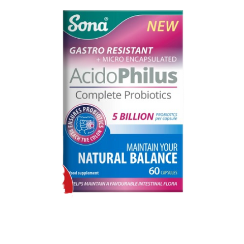أسيدوفيلوس كومبليت - كبسولات بروبيوتيك مقاومة للمعدة + مغلفة مايكرو