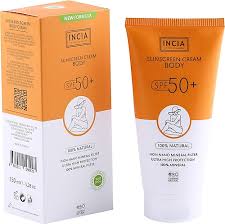 Incia Sunscreen Cream Body, Spf 50+ 150 ML