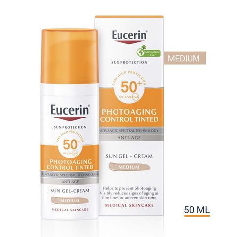 كريم جل الحماية من الشمس Eucerin Spf 50+ Med Tinted Sun 50 مل