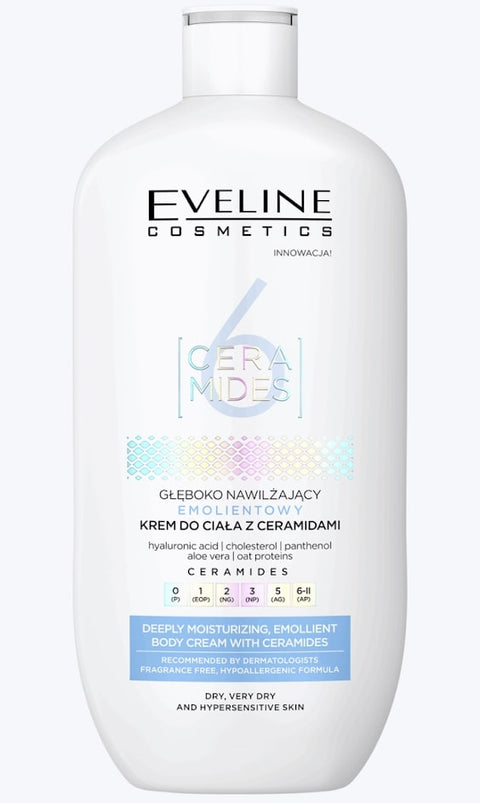 Eveline 6 Ceramides Deeply Moist Emollient Body Cream 350 ml