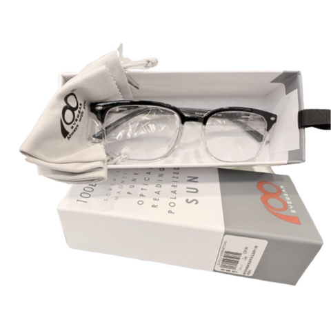 Reading glass 100 Eyewear (Black & Clear) – Power: +1.50 (153210)