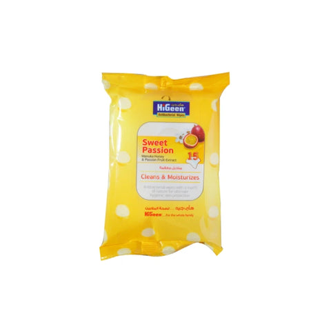 Higeen Antibacterial Wipes Sweet Passion, 15's