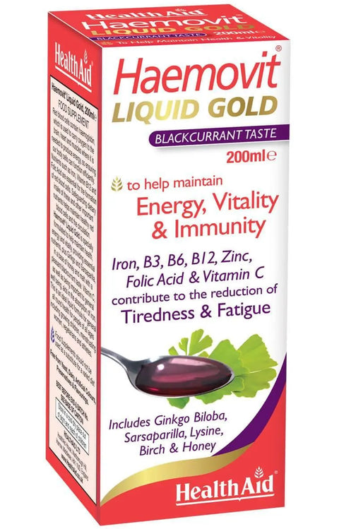 HEALTH AID HAEMOVIT LIQUID GOLD 200ML -  - healthaid, Kids Vitamins, Mother & Baby Care, Mother Care, Nutrition, Personal Care, Pregnancy Care, Vitamins&Minerals, Women Care -  - PharmaCare Online 