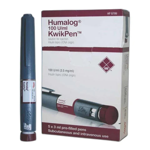 Insulin Humalog 100 iu Kwikpen 5's