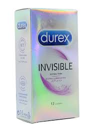 Durex Invisible Extra Thin Lubricated 12s