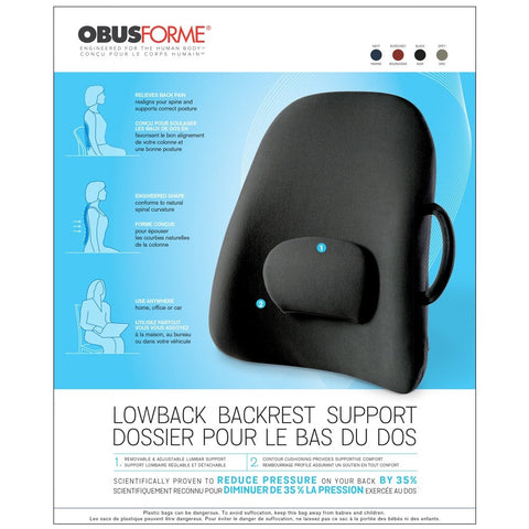 Obusforme Lowback Backrest Support Black