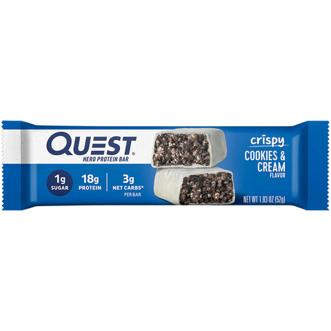 Quest Cookies & Cream Crispy Hero Protein Bar, 55 Gm