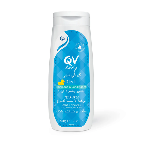 QV BABY 2 IN 1 SHAMPOO & CONDITIONER 500ML