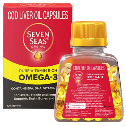 Seven Seas Cod Liver Oil Capsules, 100S