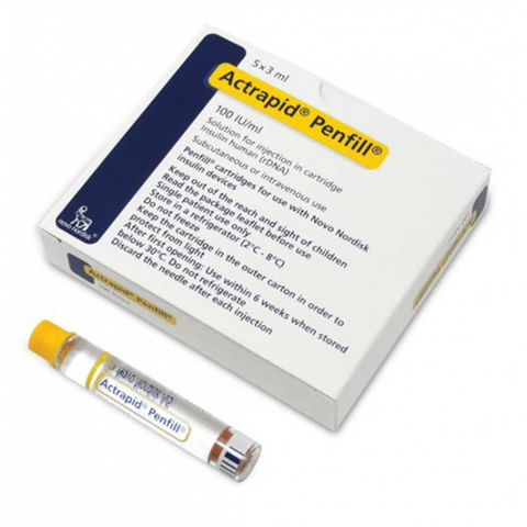 Insulin Actrapid 100 iu Penfill 5*3 ml