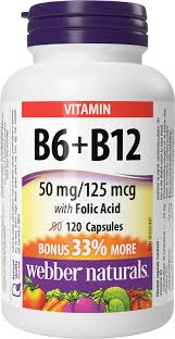 Webber Naturals Vitamin B6 B12 With Folic Acid 50 Mg/125 Mcg Capsule