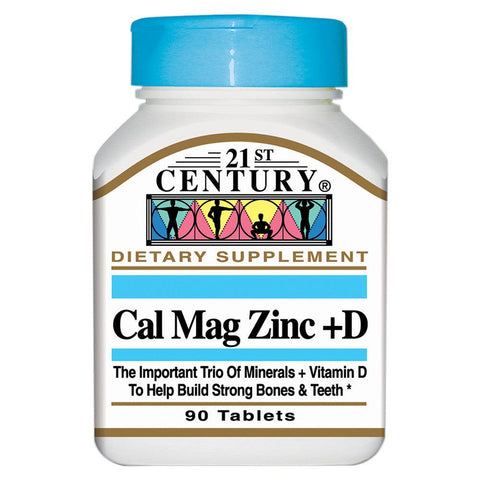 21ST CENTURY CALCIUM MAGNESIUM ZINC + VITAMIN D TABLET 90'S - PharmaCare Online 