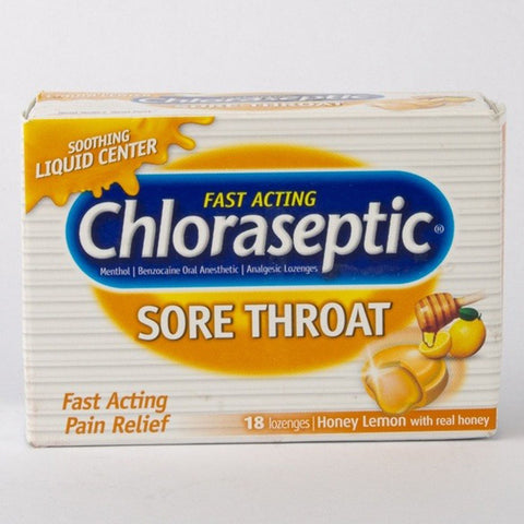 Chloraseptic Honey Lemon Lozenges, 18's