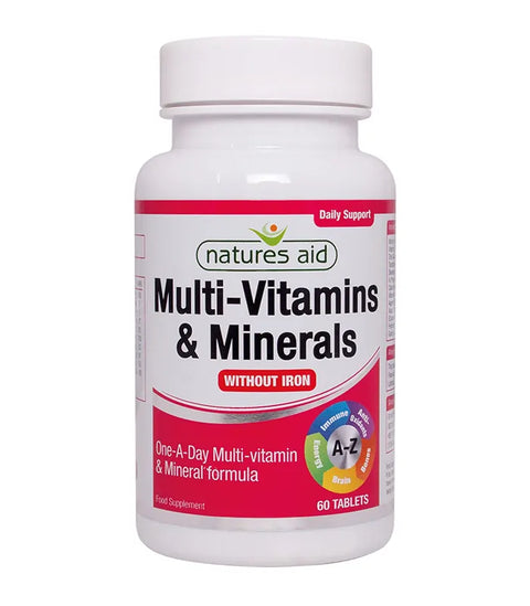 NATURE'S AID MULTI VITAMIN & MINERALS WITHOUT IRON TABLET 60'S -  - Vitamins & Minerals -  - PharmaCare Online 