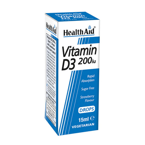 HEALTH AID VITAMIN D3 200IU DROPS 15ML -  - Baby Care, healthaid, Kids Vitamins, Mother & Baby Care, Nutrition, Vitamin C, Vitamins&Minerals -  - PharmaCare Online 
