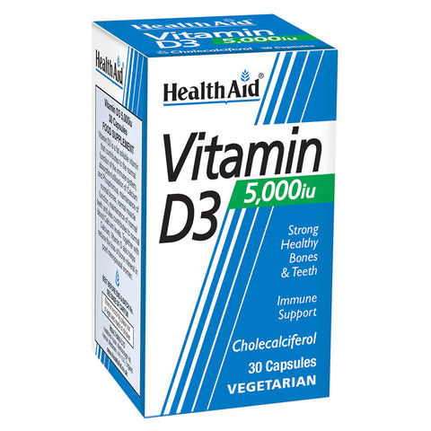 HEALTH AID VITAMIN D3 5000IU CAPSULE 30'S -  - healthaid, Nutrition, Vitamin C, Vitamins&Minerals -  - PharmaCare Online 