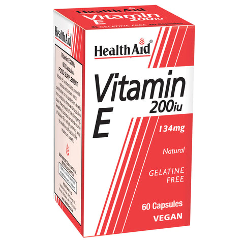 HEALTH AID VITAMIN E 200MG CAPSULE 60'S -  - Skin Care, Vitamins & Minerals -  - PharmaCare Online 
