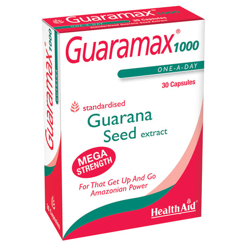 HEALTH AID GUARAMAX 1000MG GUARANA CAPSULE 30'S -  - Essential Supplements, Sports Nutrition, Stress & Fatigue Care -  - PharmaCare Online 