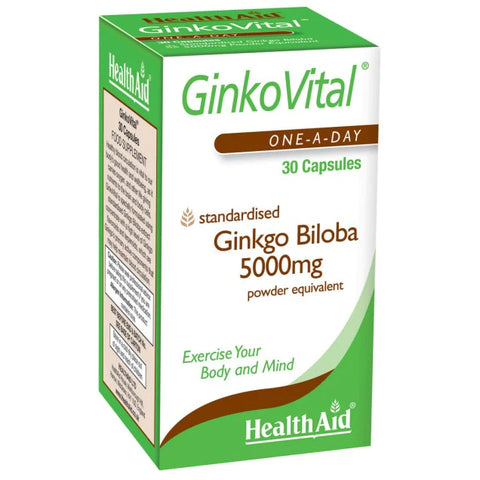 HEALTH AID GINKO VITAL 5000MG CAPSULE 30'S -  - healthaid, Herbal Supplements, Nutrition, Supplements -  - PharmaCare Online 