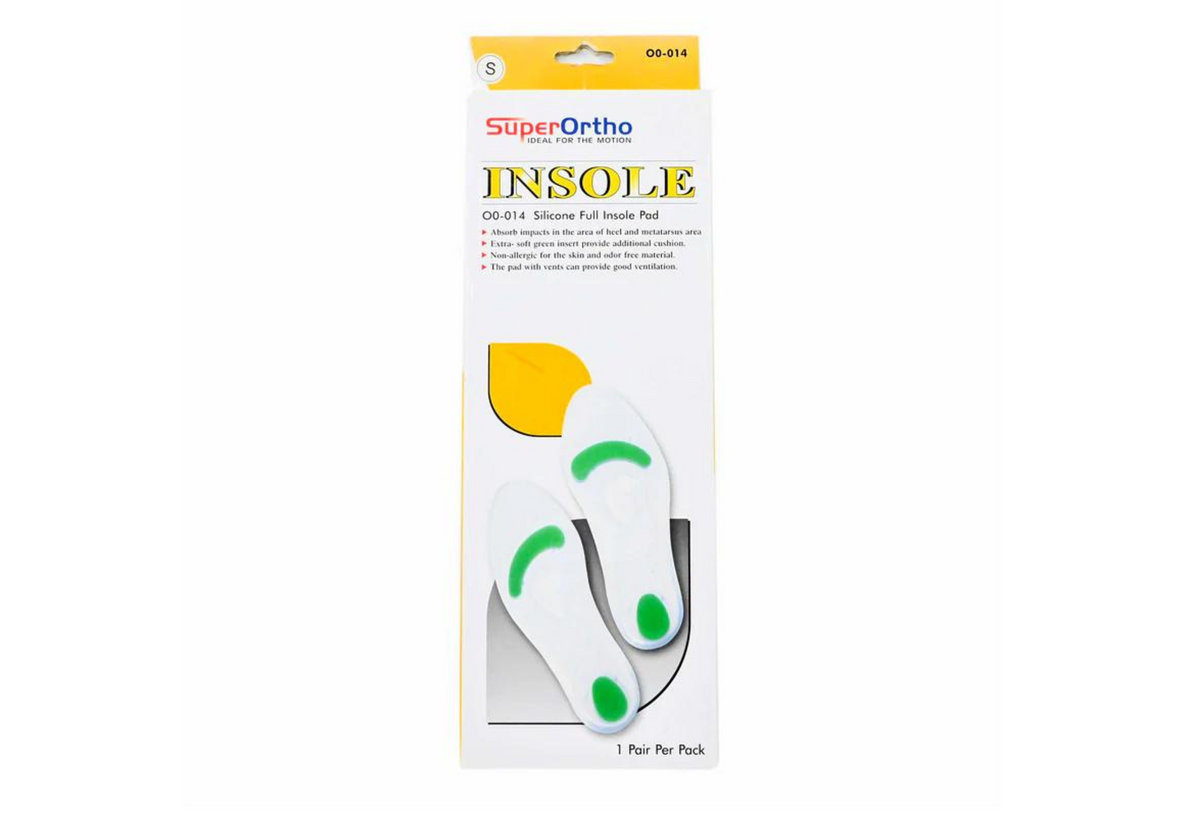 Super Ortho Silicone Full Insole Pad,O0-014 Large – PharmaCare Online
