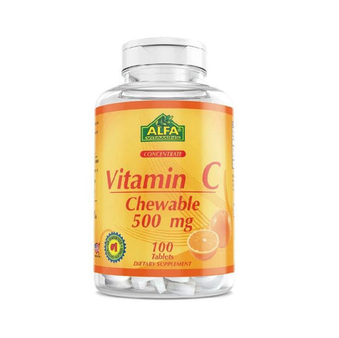 ALFA VITAMIN C CHEWABLE 500 MG TABLET 30'S -  - Covid Care, Nutrition, Vitamin C, Vitamins&Minerals -  - PharmaCare Online 