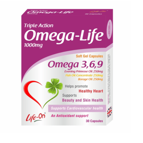 LIFE ON OMEGA-LIFE 3,6,9 1000MG CAPSULE 30'S -  - Essential Supplements, Fish Oil & Omega, Nutrition -  - PharmaCare Online 
