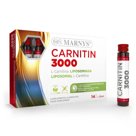 MARNYS CARNITINE 3000MG 14 VIALS 25ML/VIAL -  - Essential Supplements, Marnys, Nutrition, Sports Nutrition -  - PharmaCare Online 