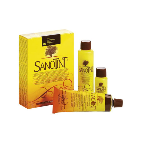 SANOTINT HAIR COLOUR 02 BLACK BROWN 125ML -  - Hair Care -  - PharmaCare Online 