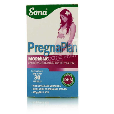 SONA PREGNAPLAN MORNING CAPSULE 30'S -  - Pregnancy Care, Vitamins & Minerals, Women Care -  - PharmaCare Online 