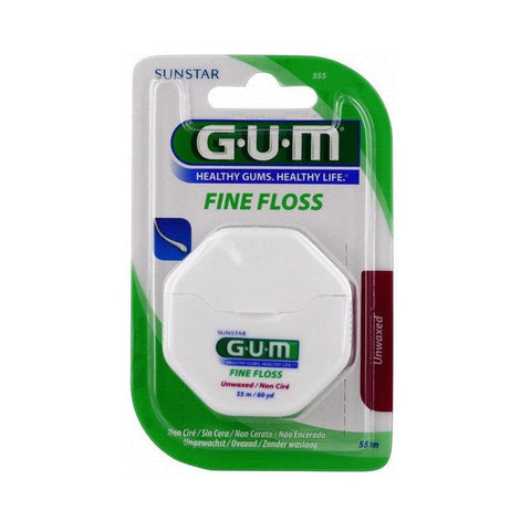 SUNSTAR GUM 555 FINE FLOSS - UNWAXED -  - Oral Care, Orale Care, Sunstar -  - PharmaCare Online 